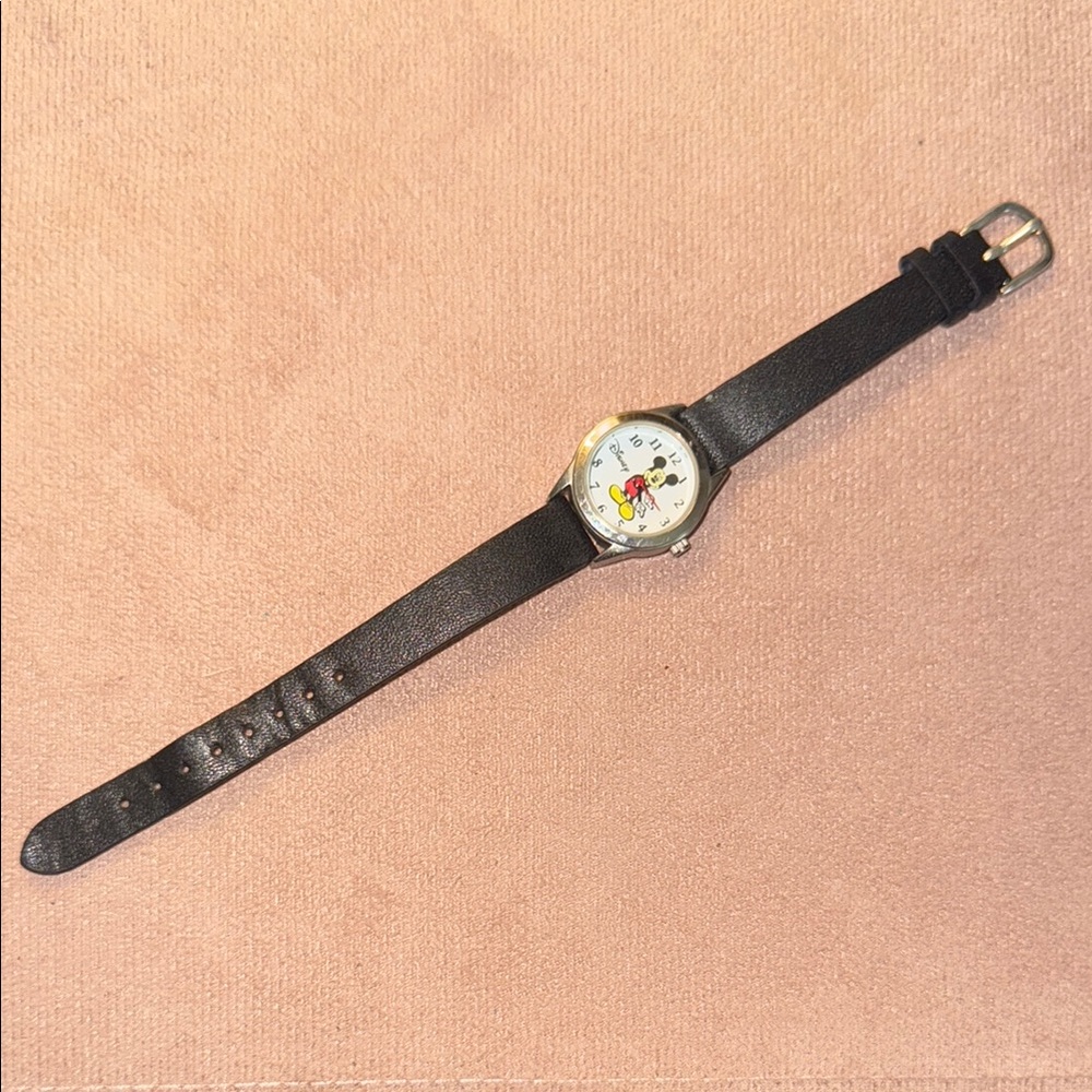 Disney Mickey Mouse Watch with Leather Strap